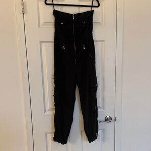 Elegant Black Strapless Jumpsuit